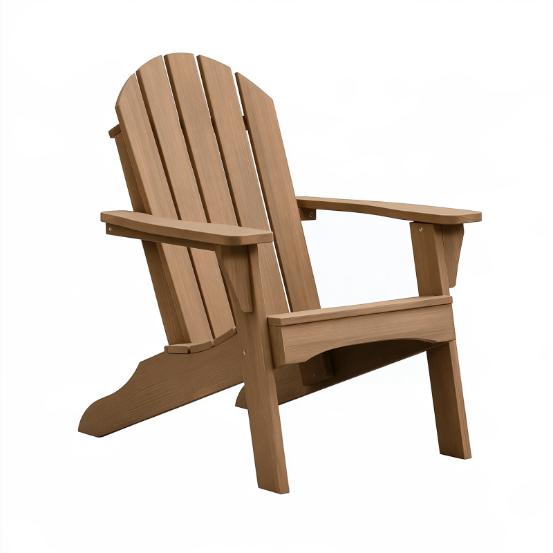 Fauteuil de jardin Adirondack 78 x 94 x 95 cm en bois marron style relaxant