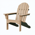 Fauteuil de jardin Adirondack 83 x 76 x 98 cm en matériau synthétique beige et vert olive - dossier incliné